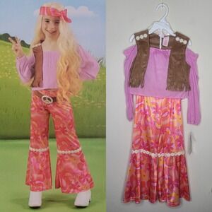 NWT Dream Play Imagine Girls Sz S Hippie Costume Halloween Dopamine Psychedelic‎